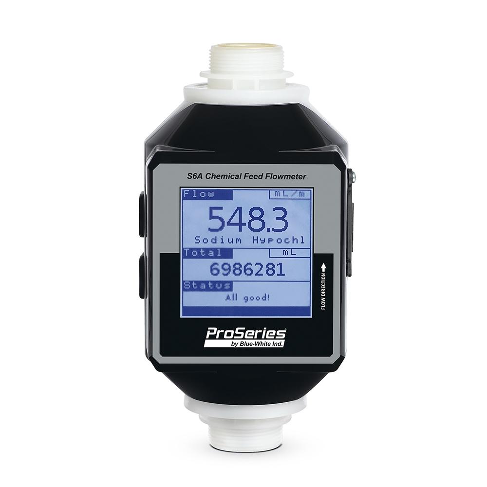 Đồng hồ công nghiệp đo lưu lượng bằng sóng siêu âm Blue White S6A